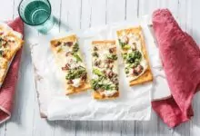 Бяла пица с бекон