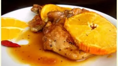 Свински котлет с портокалов сос