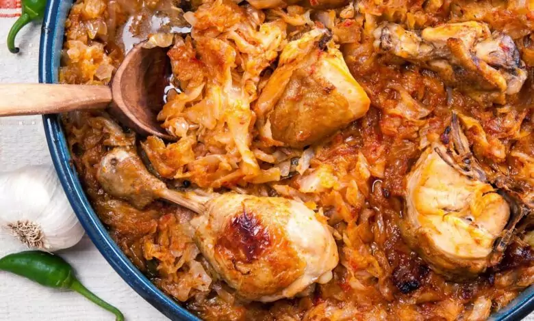 пилешко с прясно зеле