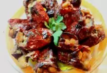 Пълнени чушки с боб и кисело зеле