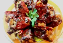 Пълнени чушки с боб и кисело зеле