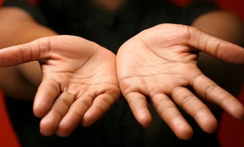 точките на ръцете