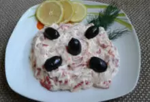 салата с крема сирене и чушки