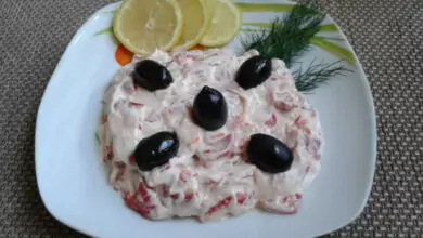 салата с крема сирене и чушки