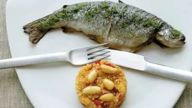 пъстърва с булгур