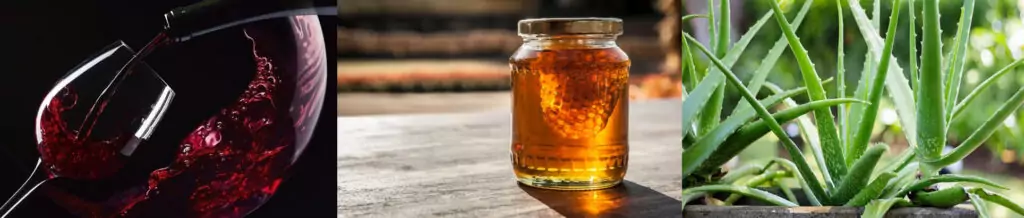 Червено вино - мед - алое Червено вино - мед - алое