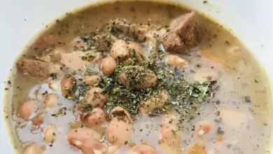 Овнешко или шилешко с боб в тенджера под налягане