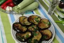 пържен патладжан с чесън