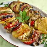 Задушени тиквички с патладжан и гъби