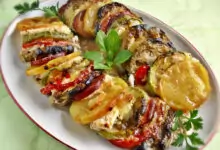 Задушени тиквички с патладжан и гъби