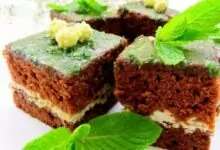 брауни с ментова заливка