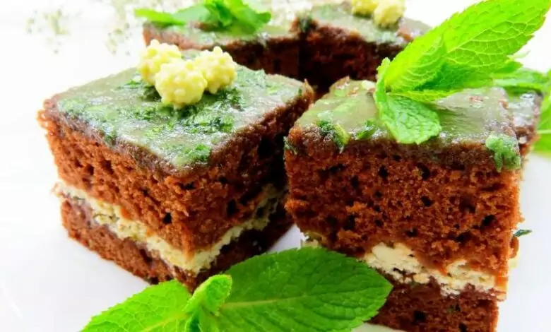 брауни с ментова заливка