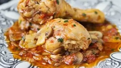 задушено пилешко с гъби