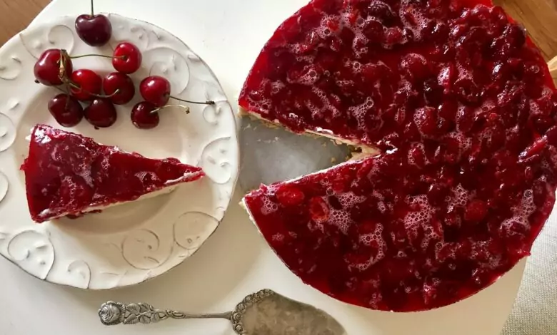 черешов чийзкейк без печене