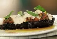 Салата с орехи и патладжан