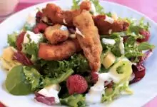 Салата с пуешко и малини