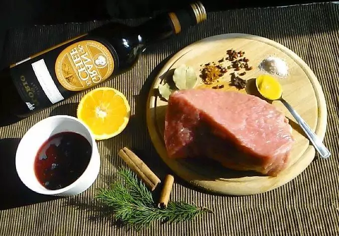 Телешко със сироп от малини