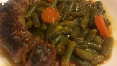 Зелен фасул с наденица