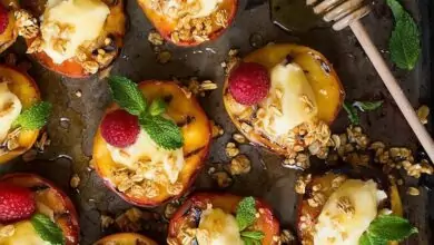 Праскови на грил с маскарпоне