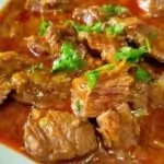 Яхния с праз и пиперки