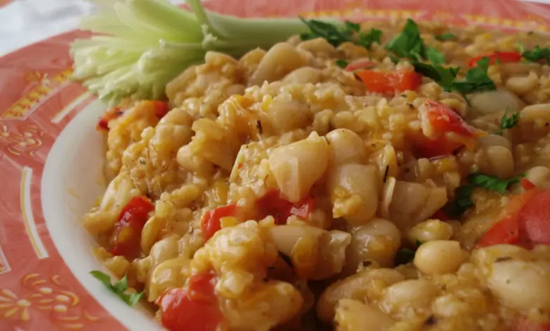 фасул с булгур