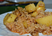 Картофи с ориз или булгур