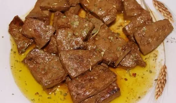 Печен свински черен дроб