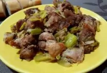 Свинско с праз лук