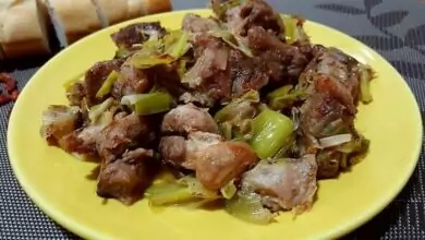 Свинско с праз лук