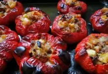 Камби, пълнени със зрял фасул и кайма