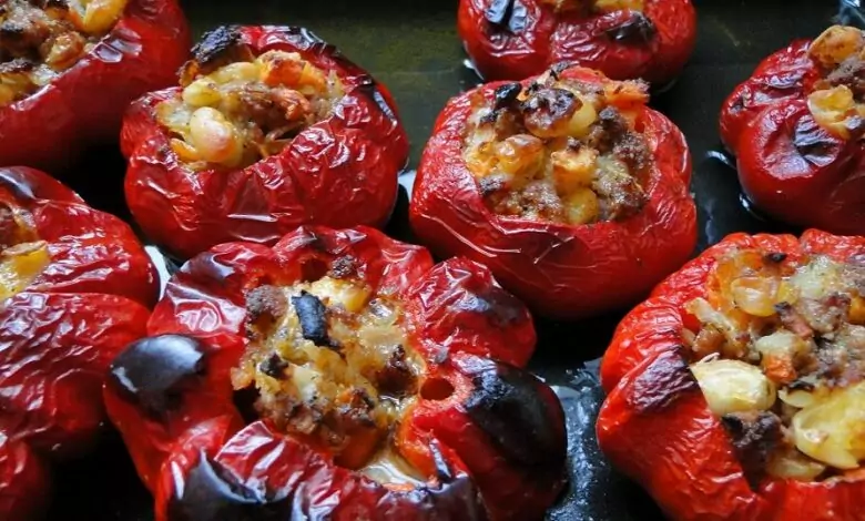 Камби, пълнени със зрял фасул и кайма