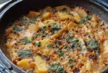 картофи и ориз в гърне