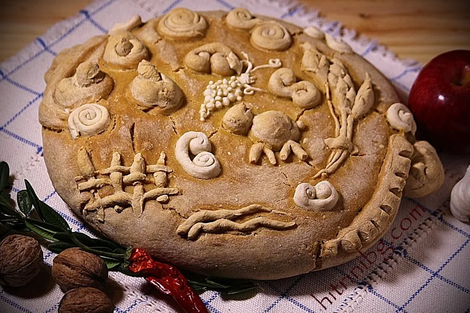 Бъдни вечер - содена питка, украса