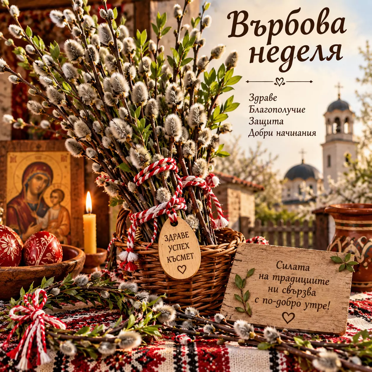 Цветница - върбовите клонки