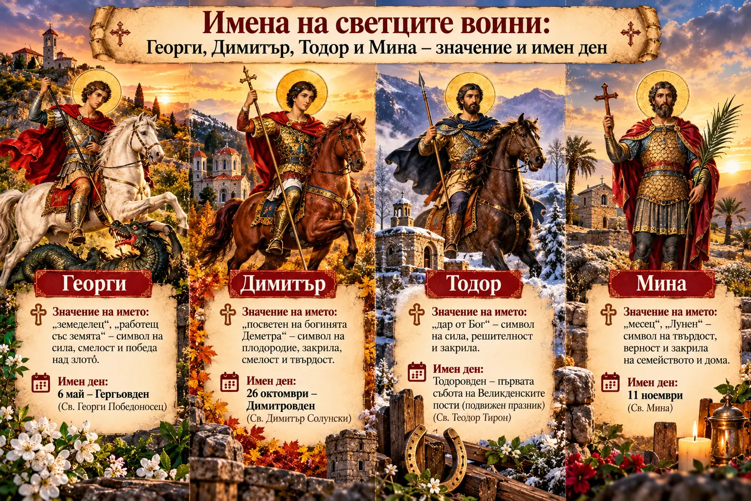 Имена на светците воини