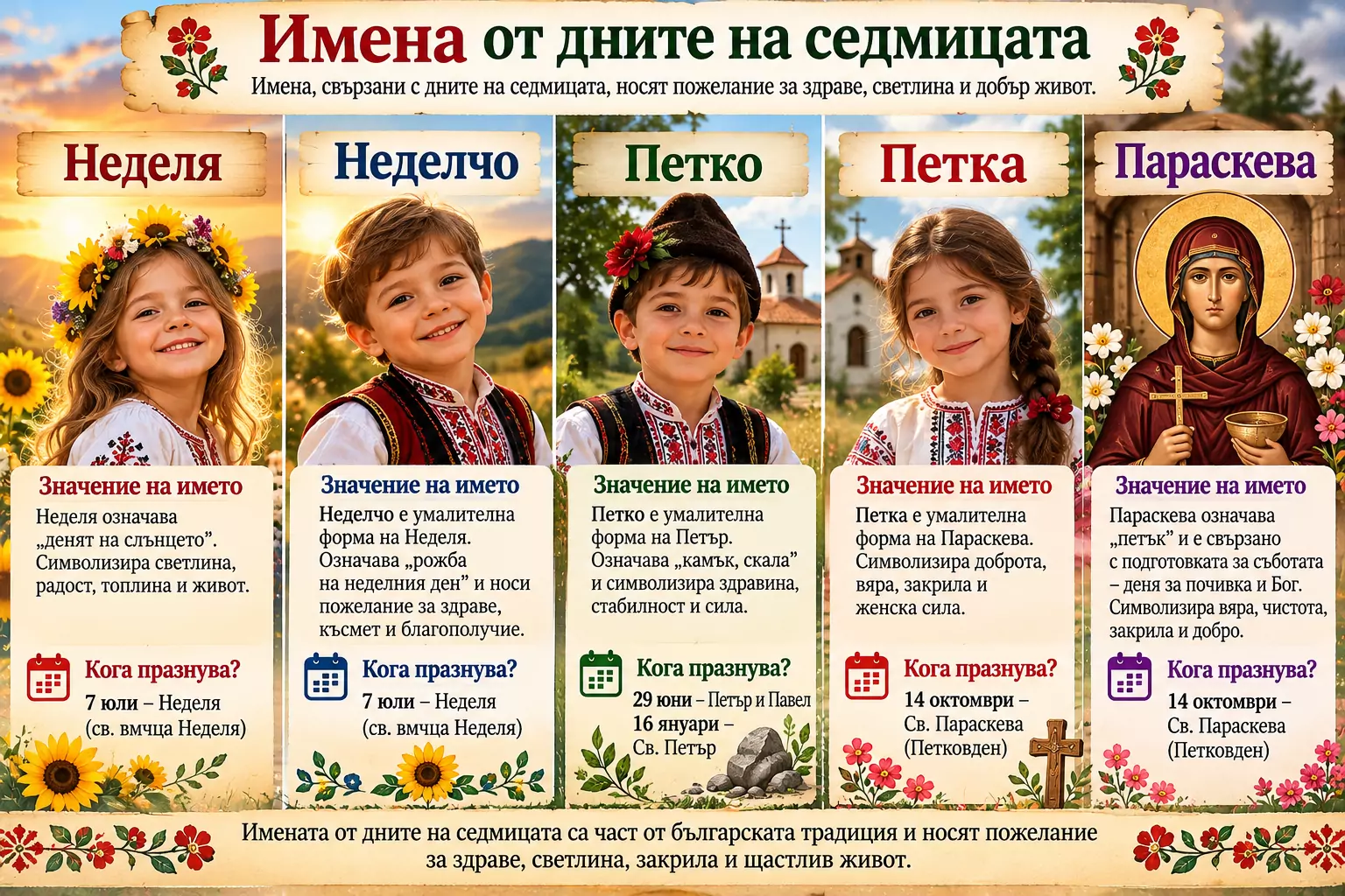 Имена от дните на седмицата