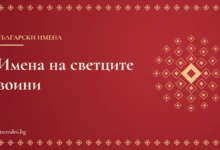 Заглавна карта: Имена на светците воини
